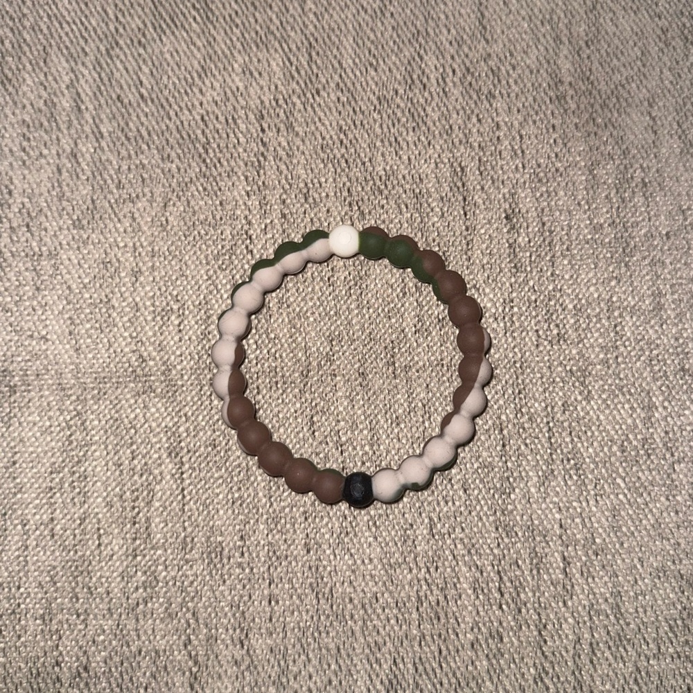 Lokai Brown, White, and Green Bracelet